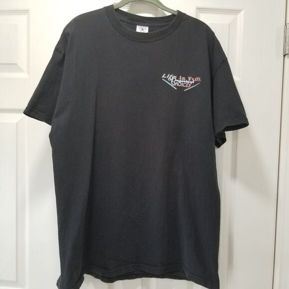 Life is full of important choices Delta pro weight T-Shirt size XL Y2K - Picture 1 of 12